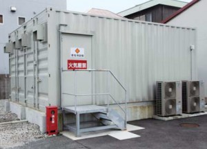 大手電力会社の蓄電池格納コンテナ