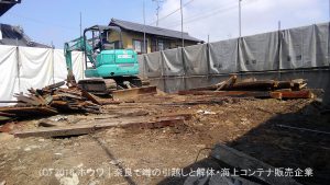 ほぼ軽自動車しか通れない場所のお引越しと解体 | その3 住居部建物の解体