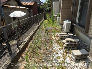 雑草のない快適な家まわり | 奈良市で犬走り製作