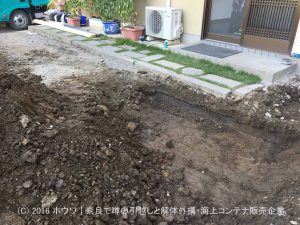 掘削作業と残土排出