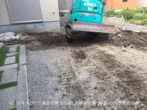 掘削作業と残土排出