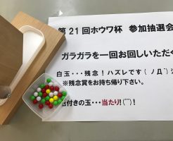 ホウワ杯の抽選が始まります