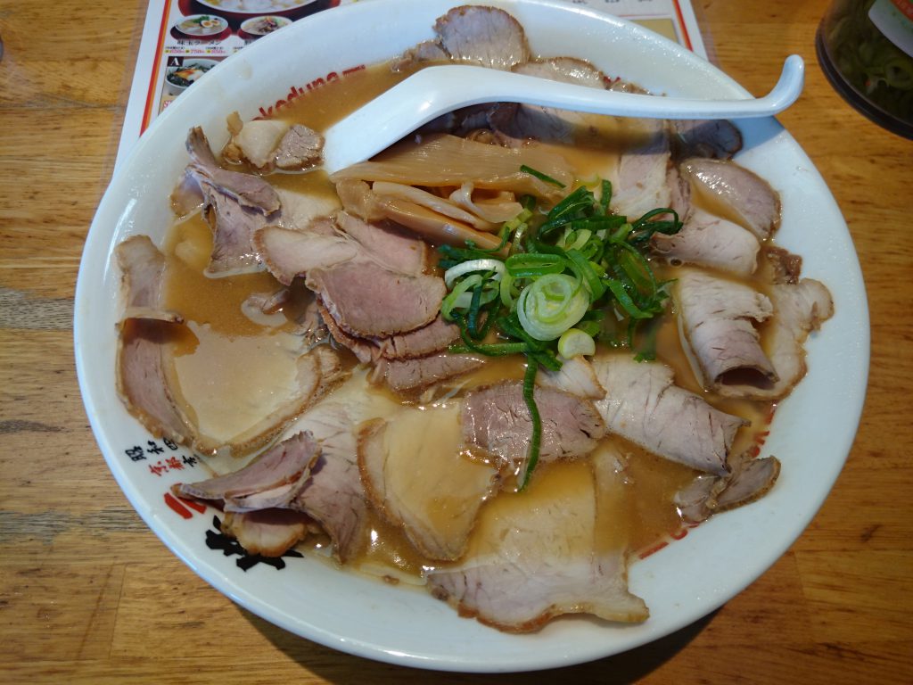 京都１号線沿いに有るラーメン横綱久御山店のチャーシュー麺大