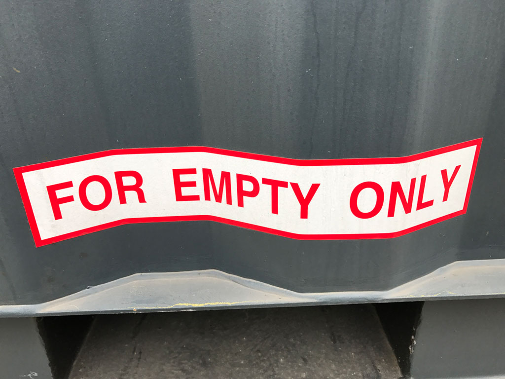 FOR EMPTY ONLY