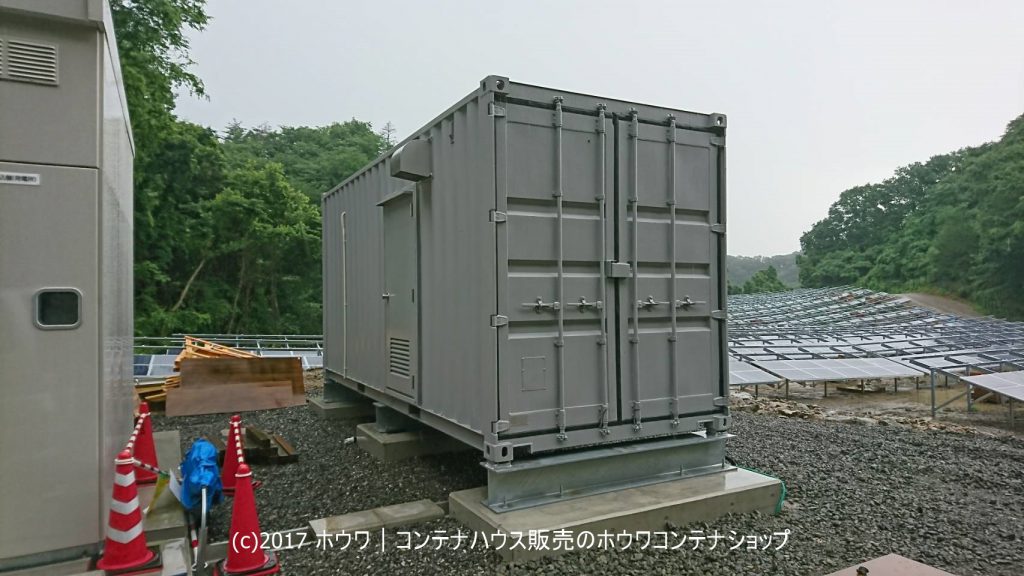 発電施設向け蓄電池保管コンテナ エネマックスの設置例 | 福島県白河市