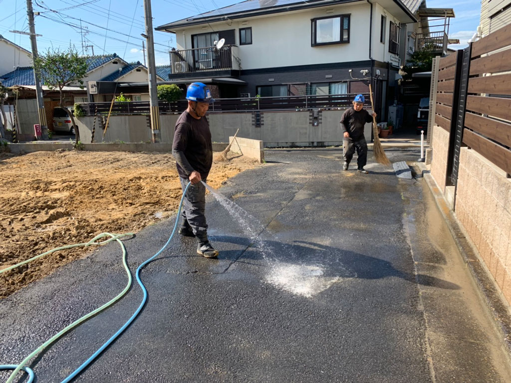 整地と仕上げ