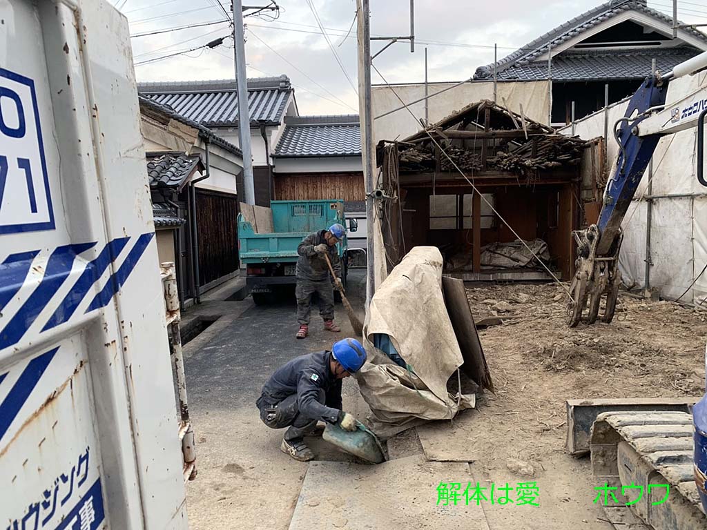 納屋の取り壊し | 大和郡山市