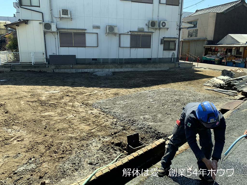 桜井市 三輪さんの参道近くでお建て替えにともなう解体工事