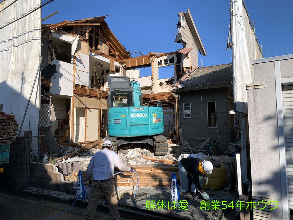古家付き物件をタマホームさんで建替え | 生駒市で解体工事