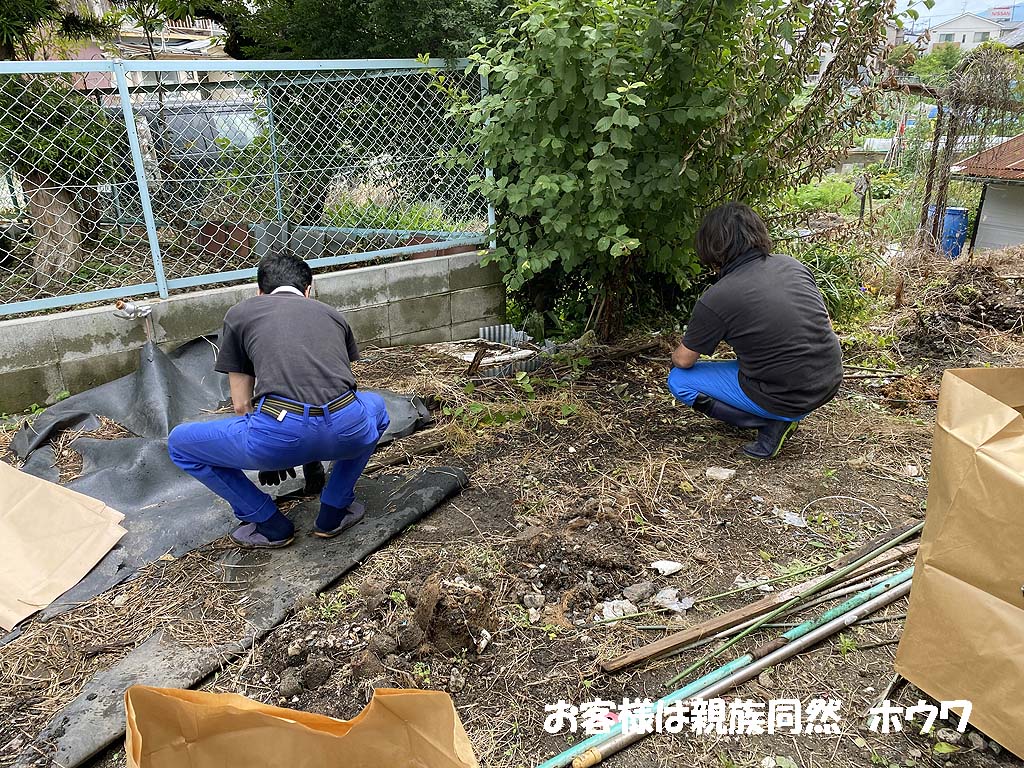 高齢者様 大和高田市でアパート裏庭を片付けてスッキリ問題解決