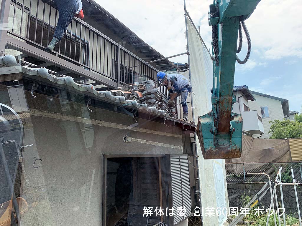 奈良県北葛城郡河合町で土地売却に伴う解体工事