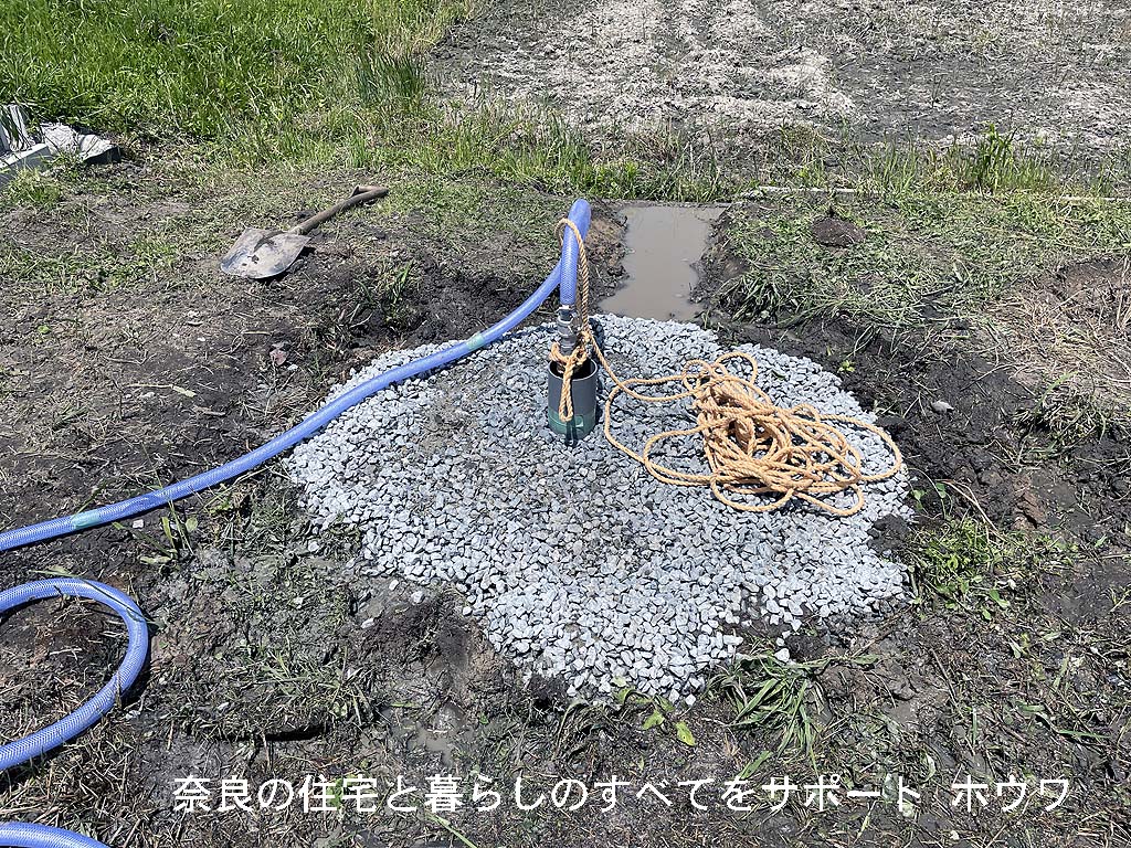 新井戸の掘り作業
