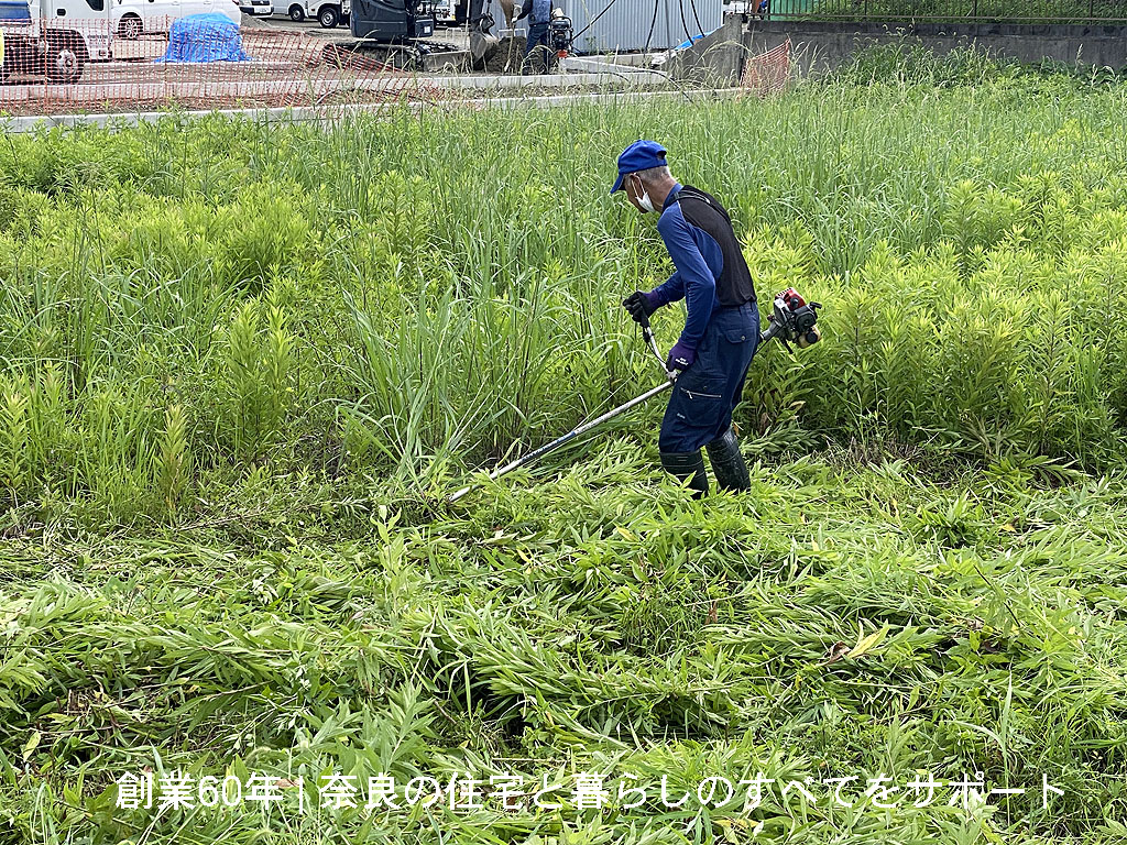 休耕田畑の草刈り除草 | 大和郡山市