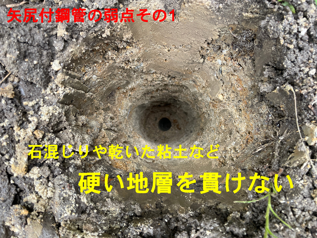 矢尻付鋼管井戸の弱点