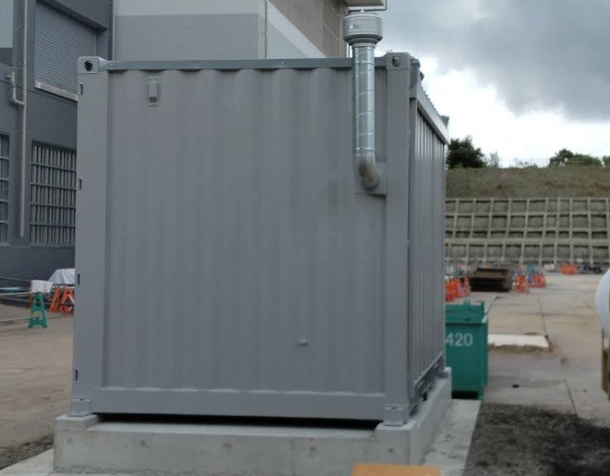 12フィート危険物コンテナ倉庫を設置 | 東海地方のリサイクル施設