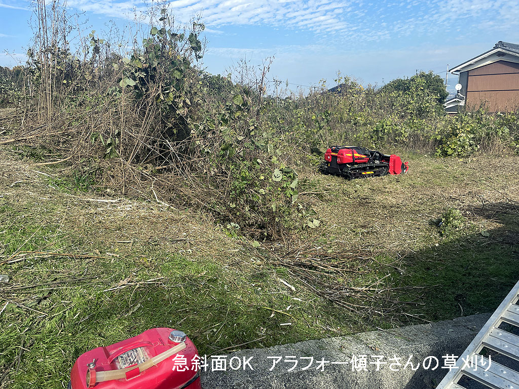 山間部の造成地で草刈り | 奈良県葛城市