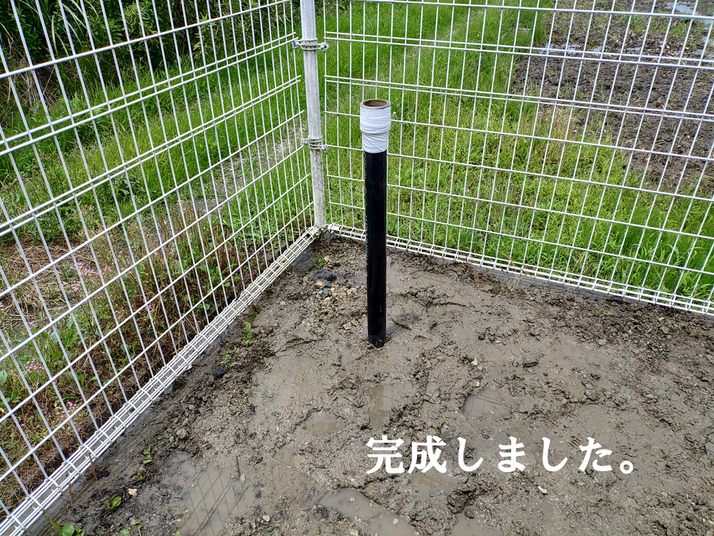 建設機材リース会社さまのヤードに打込み井戸 キレイで豊富な地下水