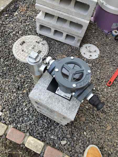 京都府Aさまの場合 「矢太郎Pro・電動ポンプアダプタ20・ポンプ一発配管砂取り器付き」