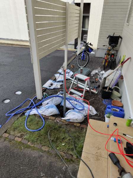 京都府Aさまの場合 「矢太郎Pro・電動ポンプアダプタ20・ポンプ一発配管砂取り器付き」