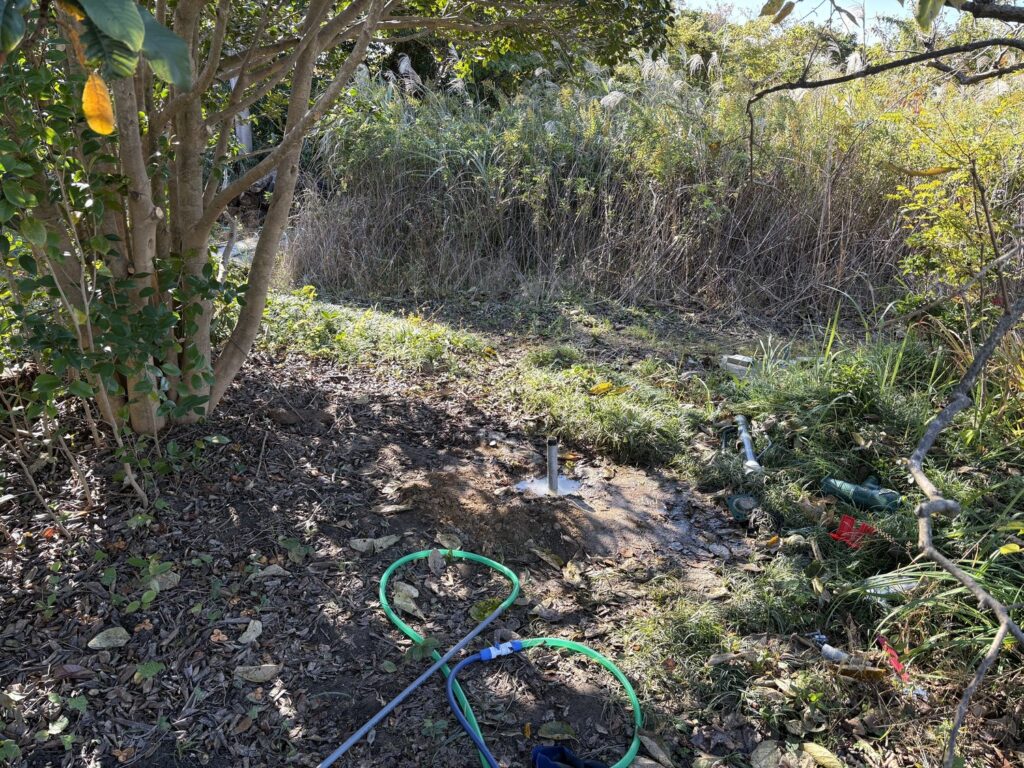 三重県Yさまの場合 「矢太郎Pro・矢太郎Pro用手押しポンプ 東邦工業製ガチャポン・矢太郎Pro用分岐水栓二刀流・ホウワハンマー10Kg・二刀流用ポンプ一発配管砂取り器付き」