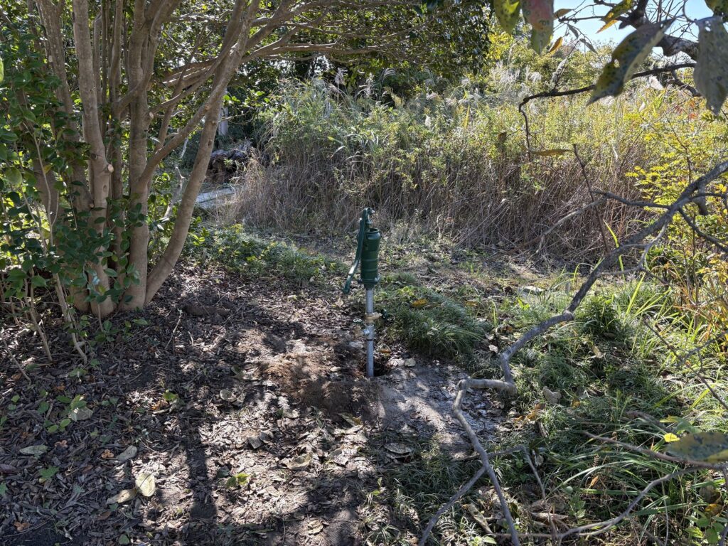 三重県Yさまの場合 「矢太郎Pro・矢太郎Pro用手押しポンプ 東邦工業製ガチャポン・矢太郎Pro用分岐水栓二刀流・ホウワハンマー10Kg・二刀流用ポンプ一発配管砂取り器付き」