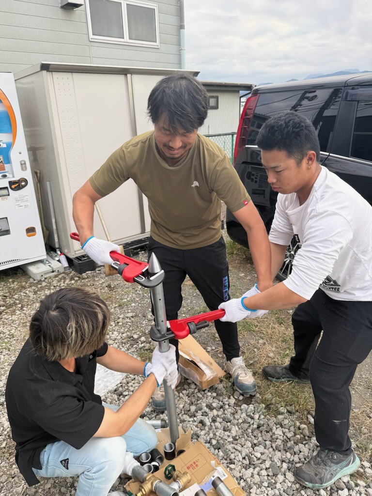 DIY井戸掘り雑記帳 長野県Kさまの場合 「矢太郎Pro8mセット・ホウワハンマー15Kg・大型パイプレンチ520mm2個セット」