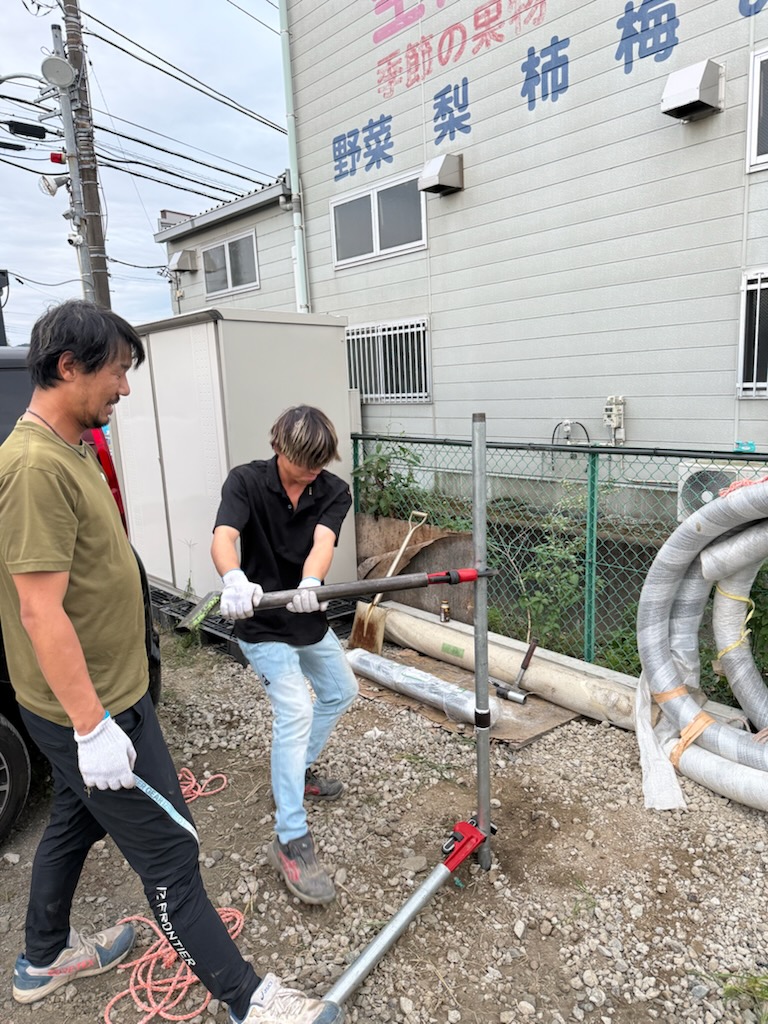 DIY井戸掘り雑記帳 長野県Kさまの場合 「矢太郎Pro8mセット・ホウワハンマー15Kg・大型パイプレンチ520mm2個セット」