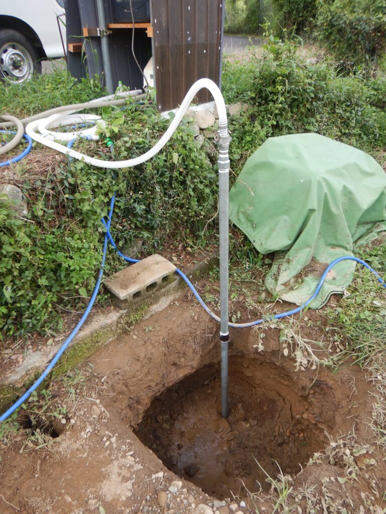大分県のI様　DIYによる井戸掘り