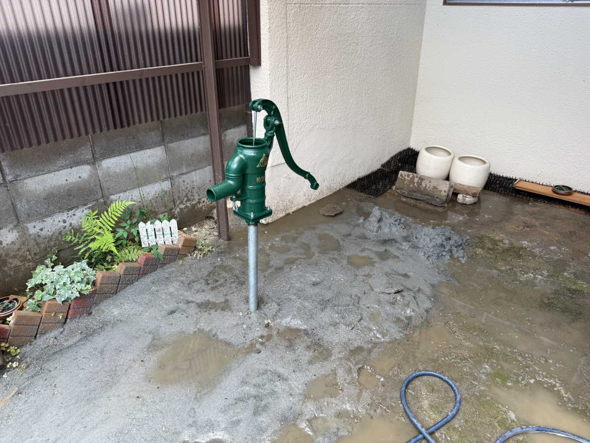 DIY井戸づくりの助っ人に行きました　大阪府寝屋川市