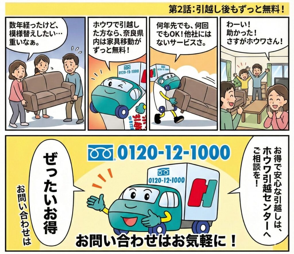 ホウワ引越センター 建替え、リフォームに強い家財の保管無料サービス