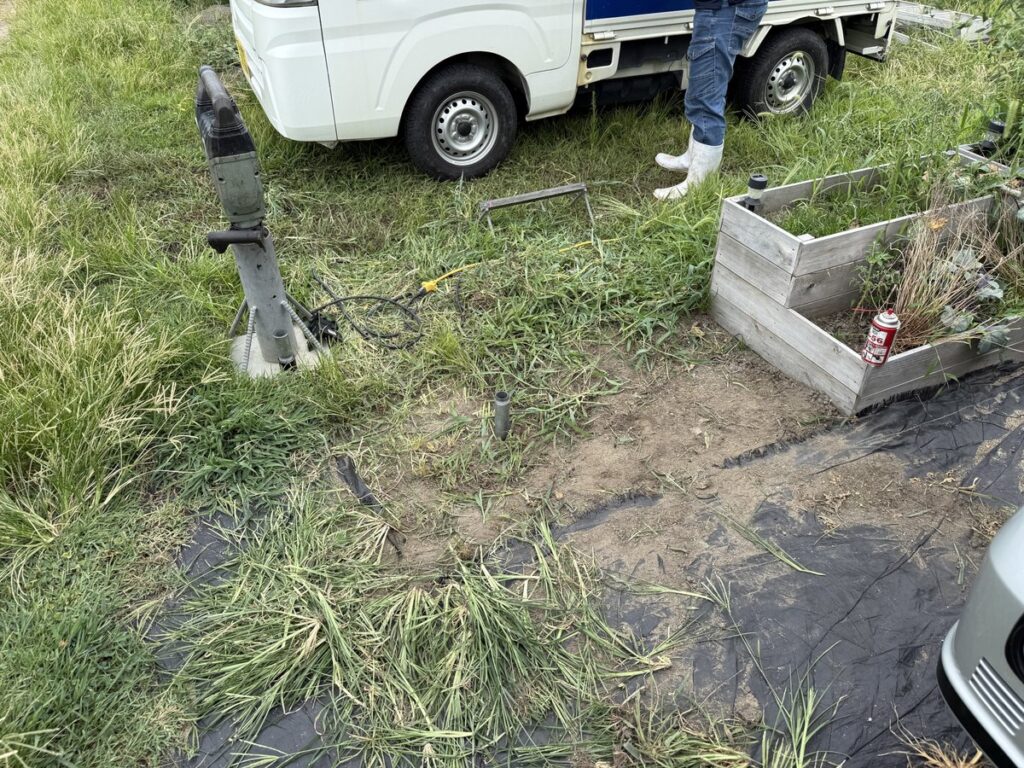 お客様ご希望の場所へ打ち込み開始