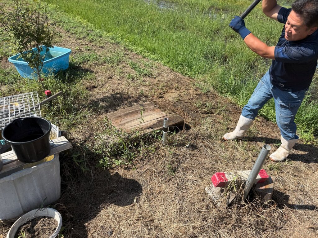 高さ調節のため40センチ打ちたし