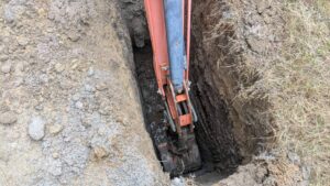 新設工場の用水確保に掘り井戸を施工しました　1日で完成