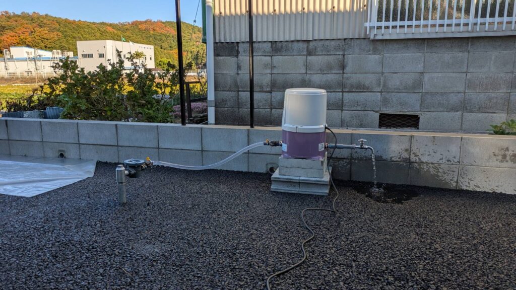 電動ポンプを取り付けて完成