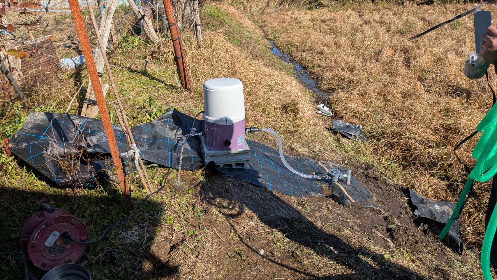 電動ポンプ設置完了