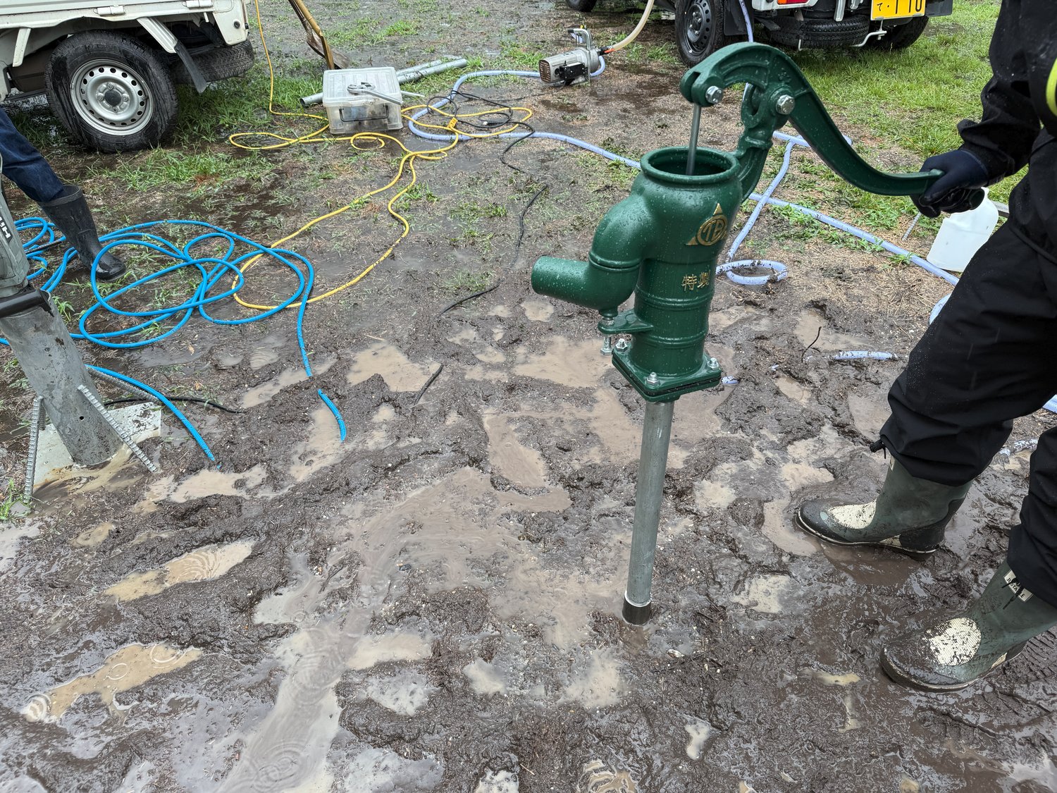 学園大和第3号街区公園に完成した防災井戸の全景