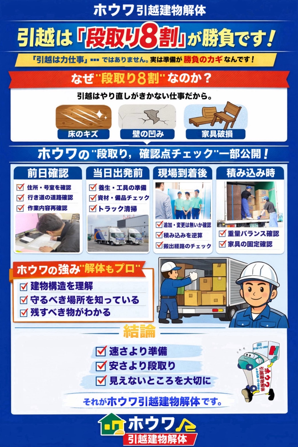 ホウワ引越の徹底した段取り