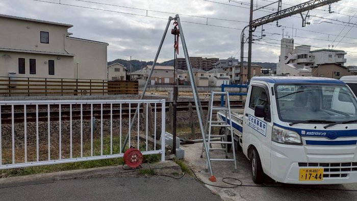 現場での準備風景