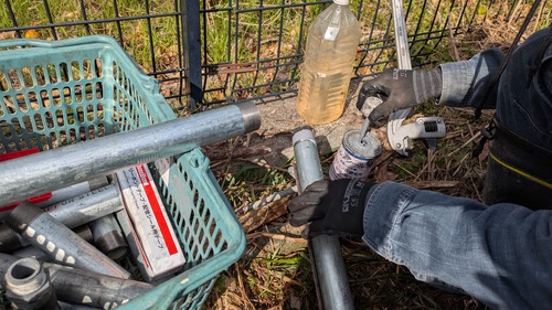 井戸作りの様子