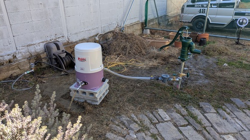 井戸掘り施工風景