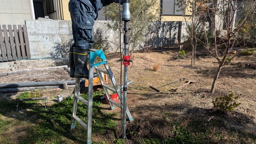 エアーコンプレッサー作業