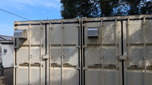 仮設コンテナ設置と樹木伐採4