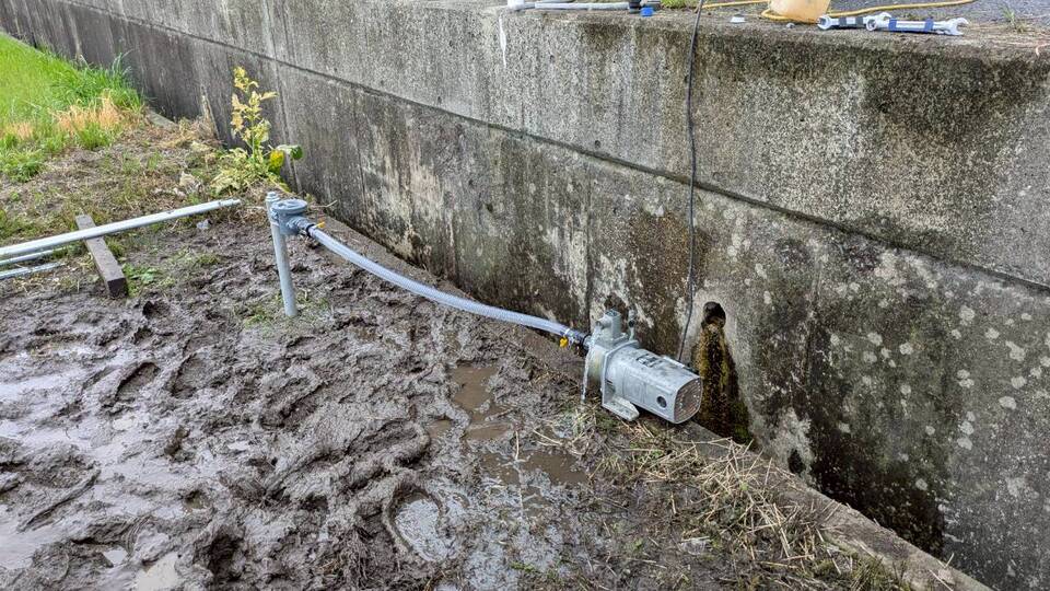 電動ポンプ設置完了