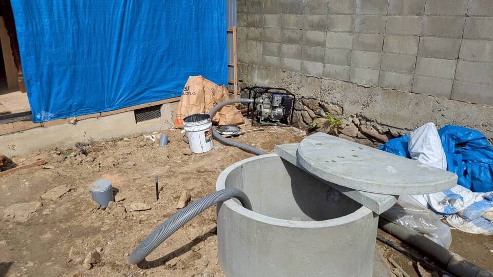 トラッシュポンプ設置