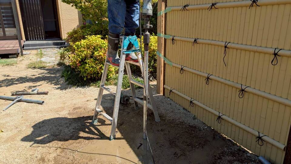 さらに続く排出作業