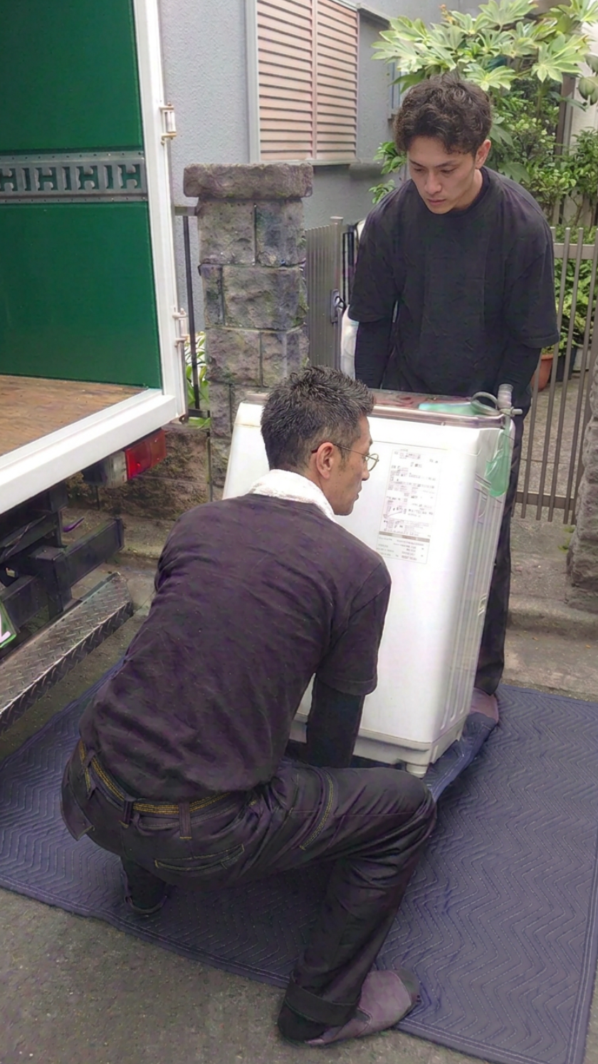 洗濯機の積み込み