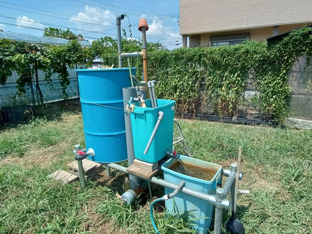 カナケ取りを行う自作の濾過システム
