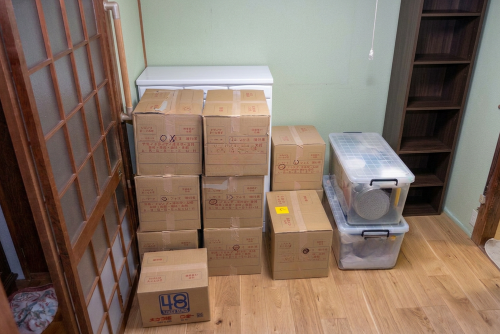 積込み前の無料トランクルーム行きのお荷物2