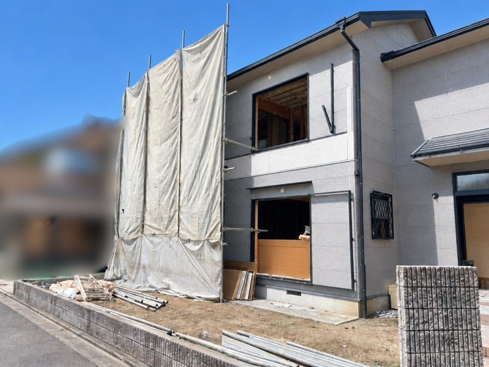 大阪府藤井寺市の木造2階建て家屋解体工事の様子