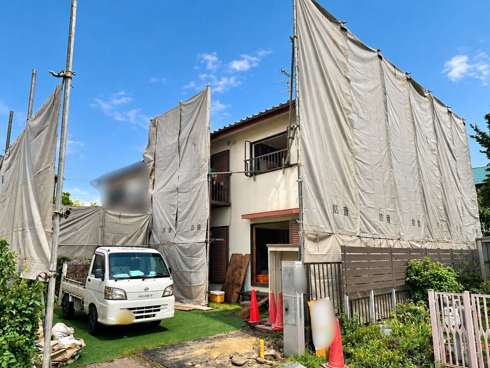 奈良県香芝市の木造2階建て住宅解体工事の様子